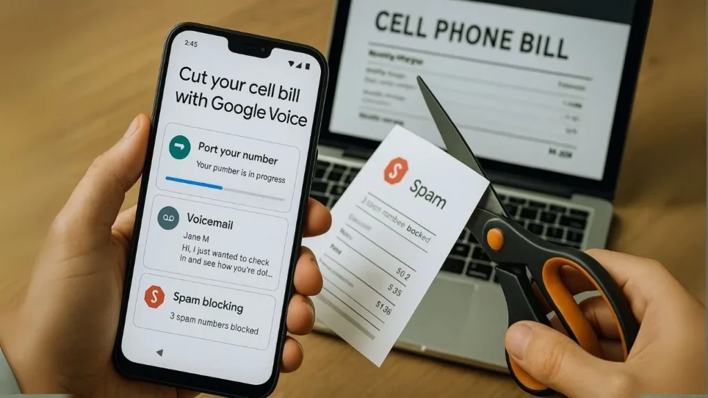 Cut Your Cell Bill With Google Voice Porting, Voicemail & Spam Blocking