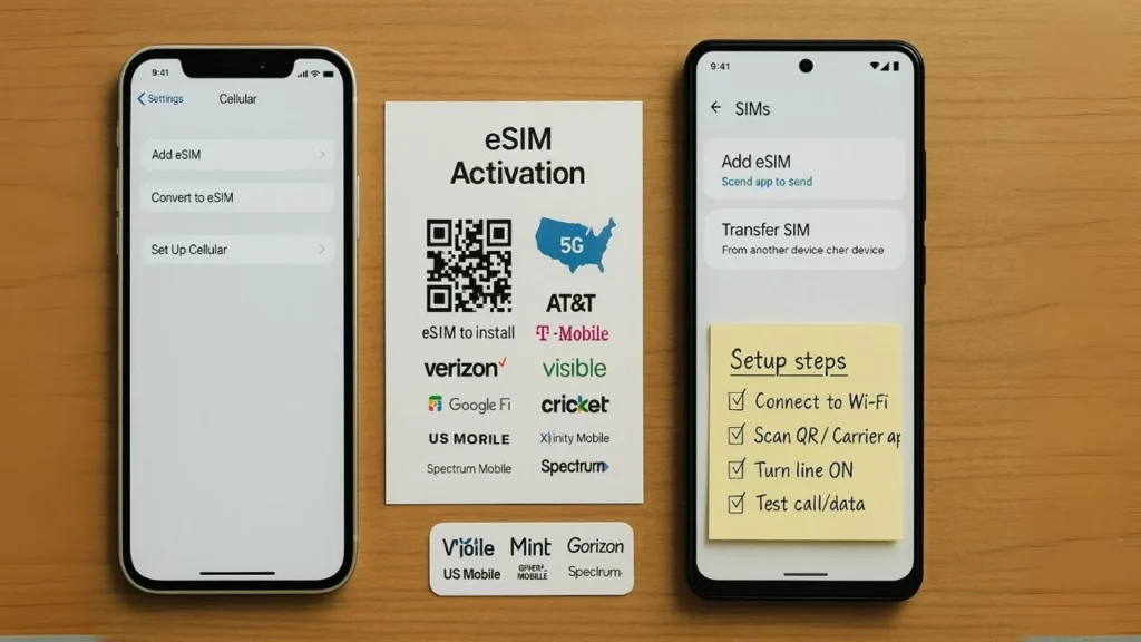eSIM Carriers in the USA Full List + Setup Guides for iPhone & Android