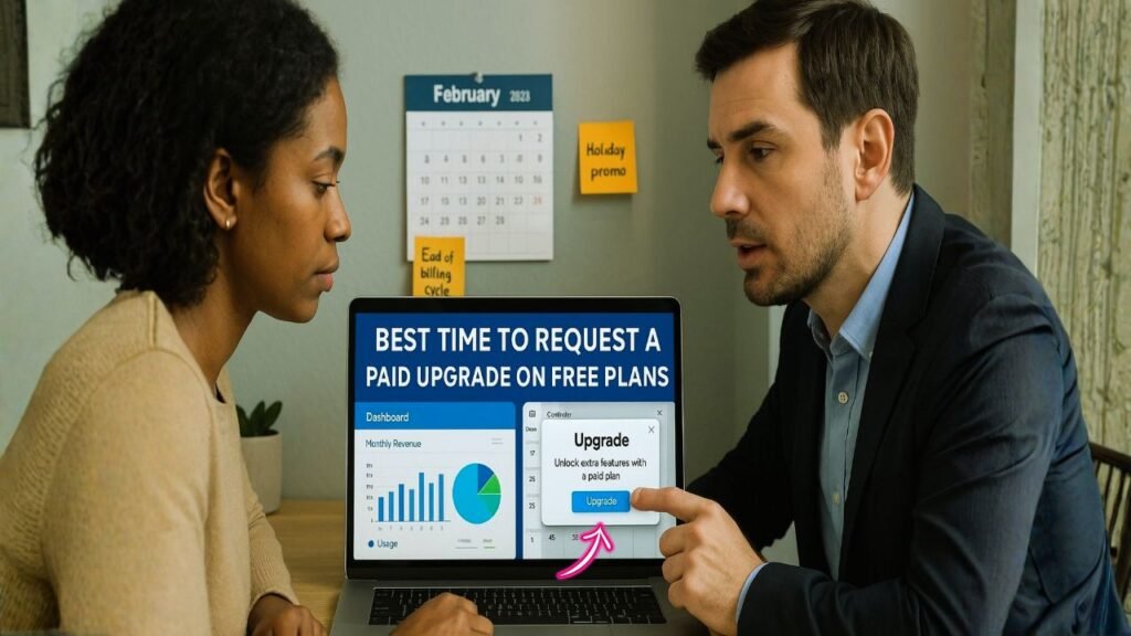 Best time to request a paid upgrade on free plans and actually save