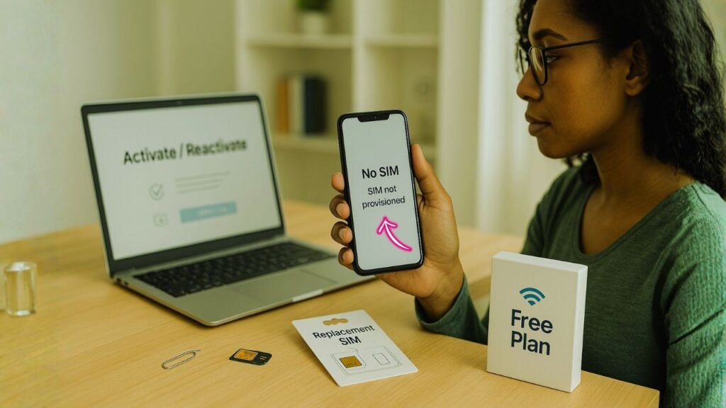 Lost Or Damaged SIM On A Free Plan Replacement And Reactivation
